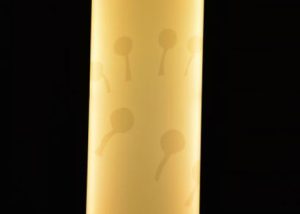 光柱図柄：熊楠の粘菌