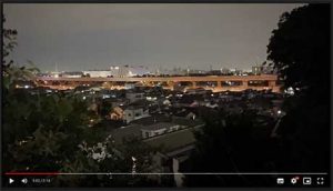 視点場からの夜景のパノラマ動画