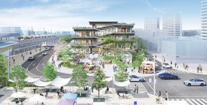 図書館を核とする駅前拠点施設（出典：坂出市HP）