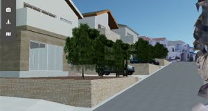 斜面地における擁壁のデザインルールを意見交換:化粧擁壁(石積風)